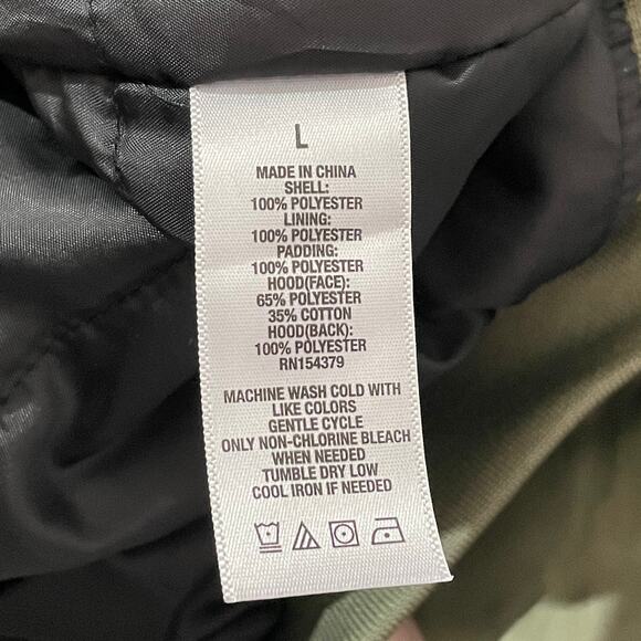 Aeropostale Hooded Bomber Jacket - Green - Large - Picture 12 of 16